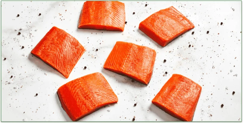Six salmon filets