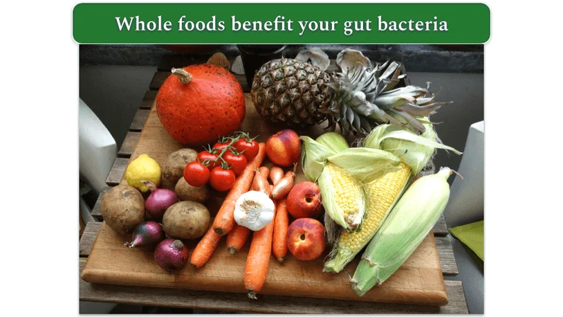 Selection of fruits and vegetables