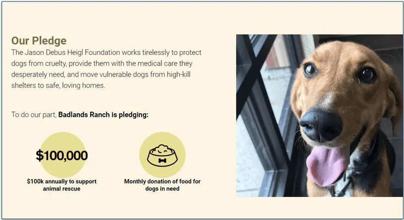 Badlands Ranch's pledge to support dogs in need