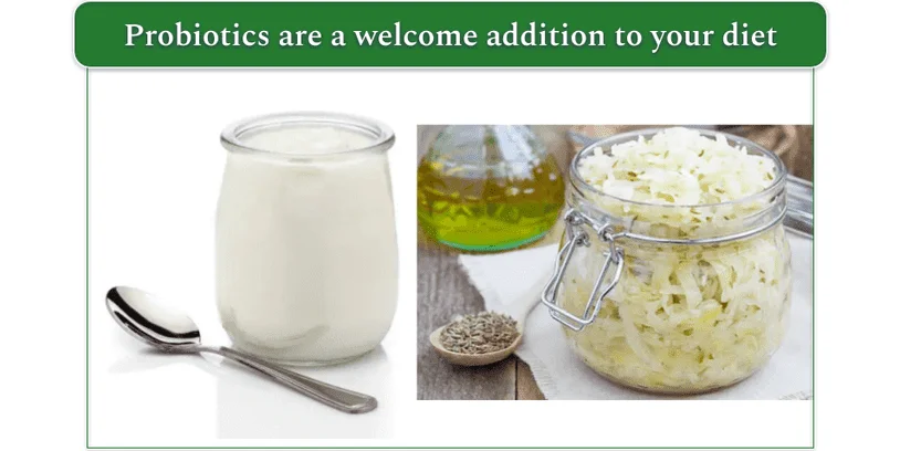 Yogurt and sauerkraut are two ways of adding probiotics to your diet