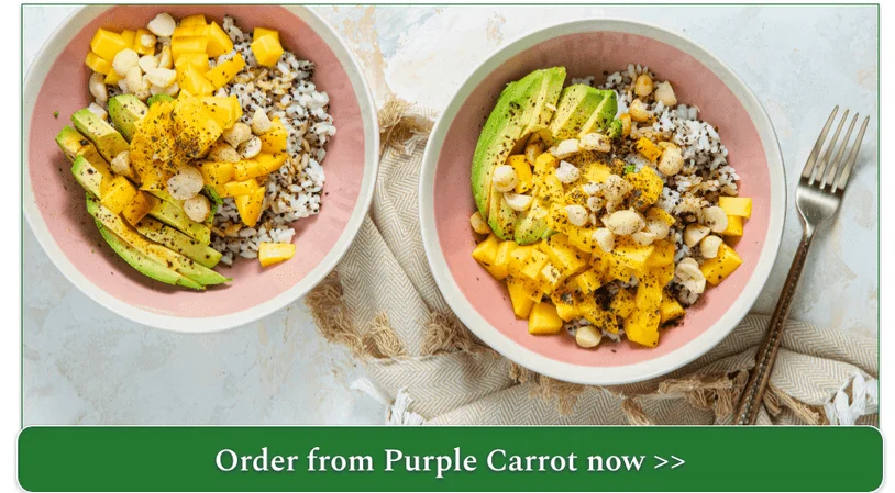 Purple Carrot's Mango Poke Bowl with Macadamia Nuts and Nori