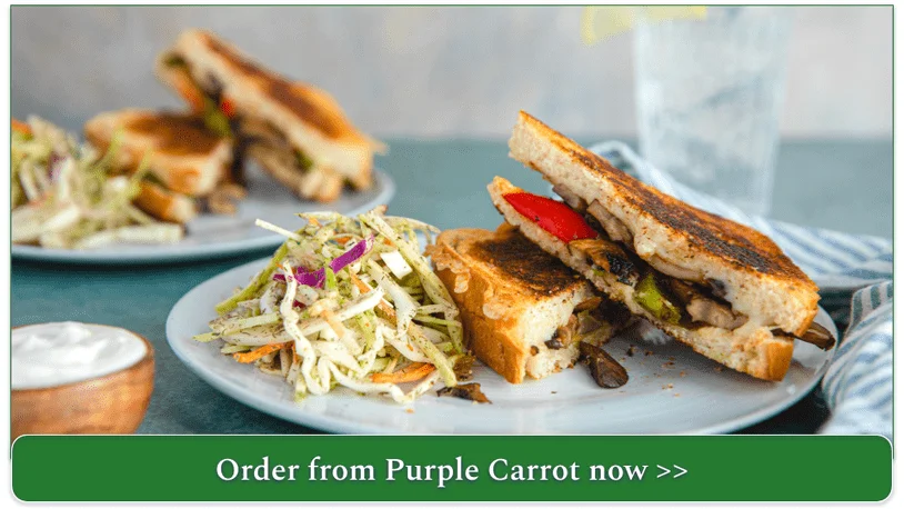 Purple Carrot's Mushroom Patty Melts with Dijonnaise & Dilly Coleslaw