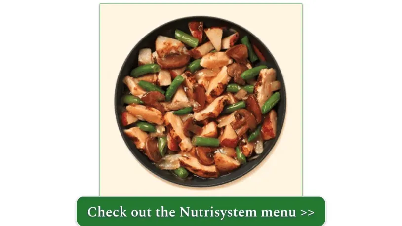 a screenshot of nutrisystem's Bourbon-Style Chicken
