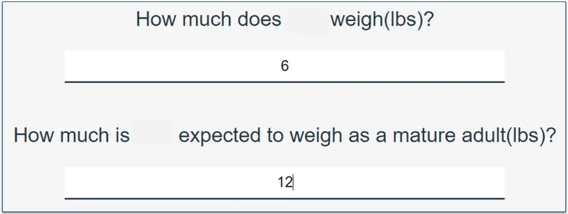 Instinct's Feeding Calculator