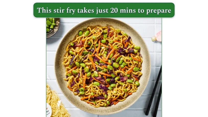 HelloFresh japanese style miso sesame noodles with stir fried cabbage, carrots, and edamame