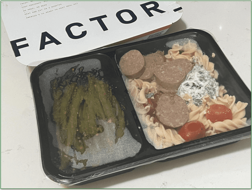 Factor’s Sausage and Creamy Spinach Fusilli