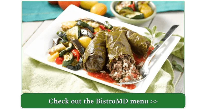 BistroMD's Stuffed Grape Leaves with Tomato Sauce