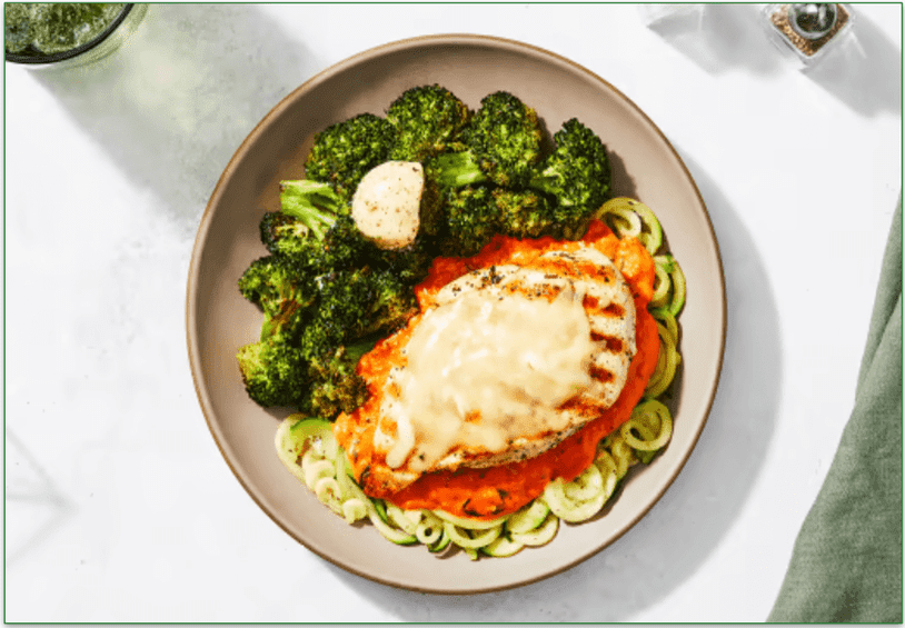 actor's Grilled Chicken a la Vodka with broccoli side
