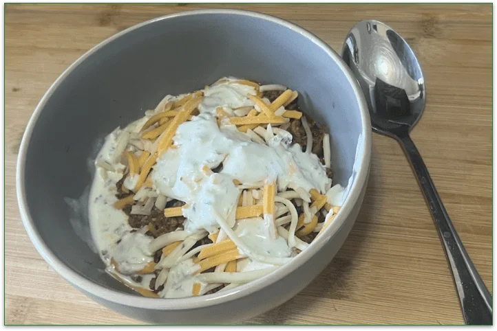 The chorizo flavor didn’t really come through