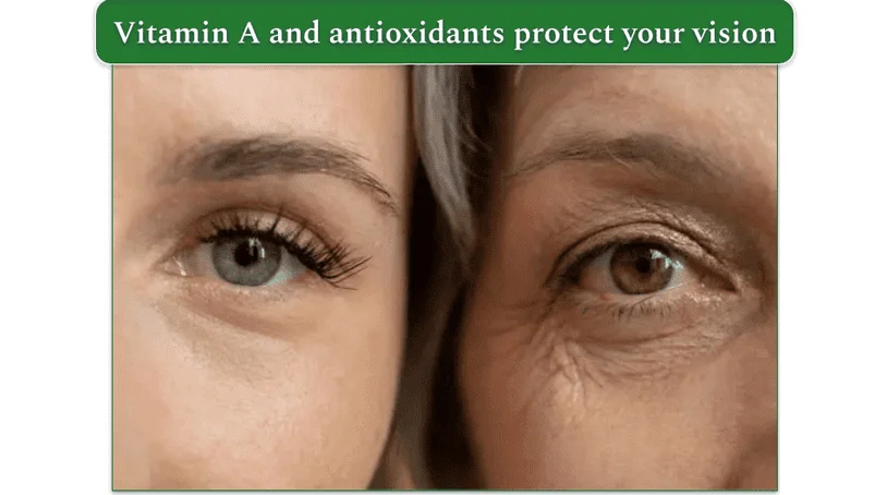 a picture of two eyes, side by side