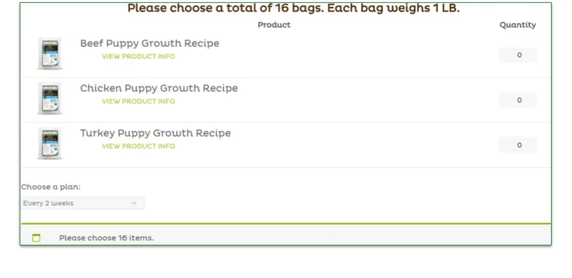 A screenshot of the author's shopping cart at the begijnning of their Raised Right order.