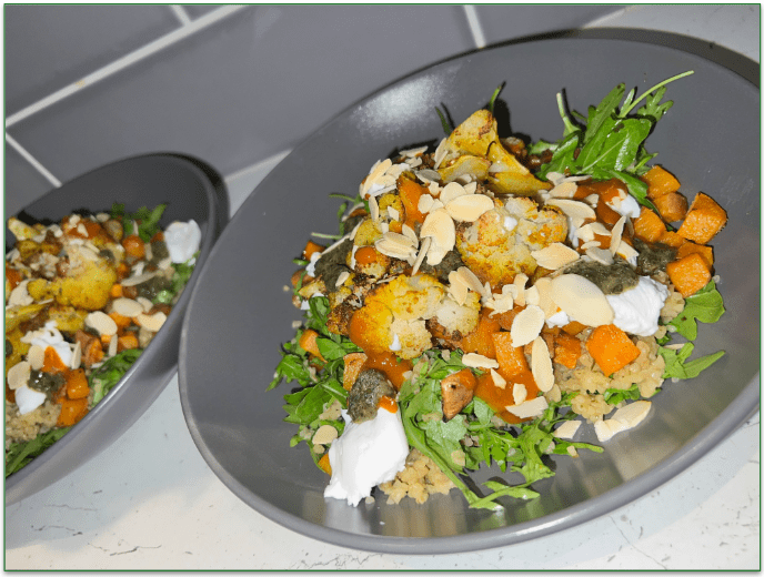 Green Chef’s Harissa and Zhoug Cauliflower in a bowl