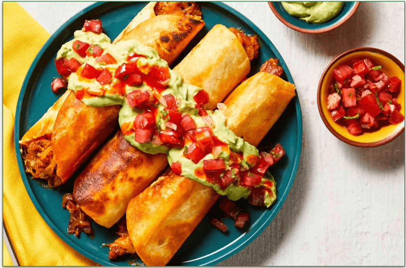 HelloFresh's Fully Loaded Pork Taquitos