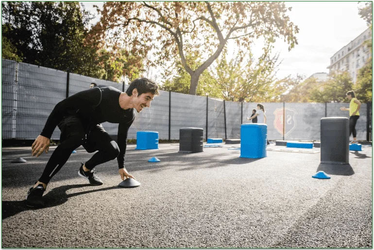 Athlete doing training