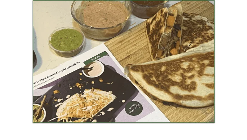The Quesadilla meal kit was pretty easy to prepare