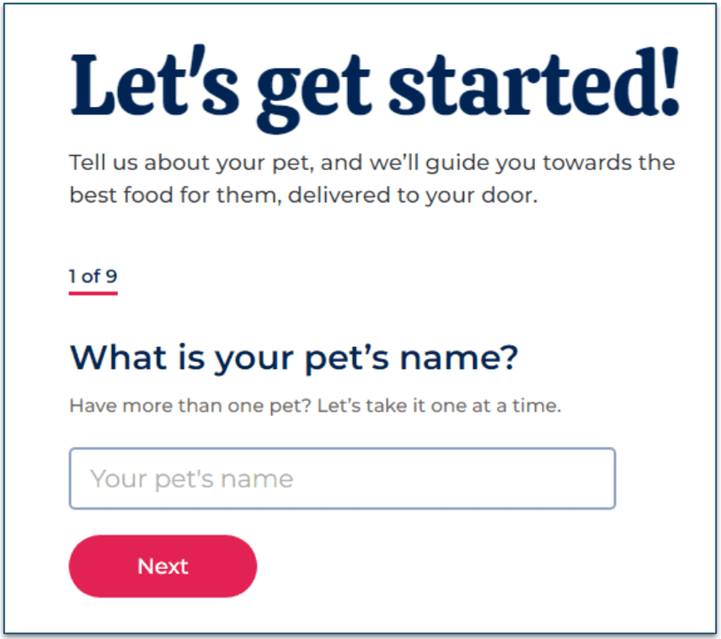 Enter your pet’s details
