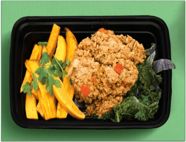 A typical meal on the Plant Based Meal Plan