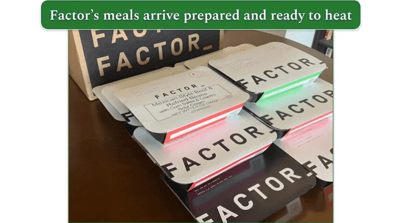 Unpacked Factor meals