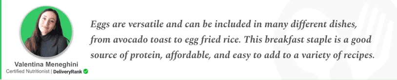 Quote from our certified nutritionist on the uses of eggs