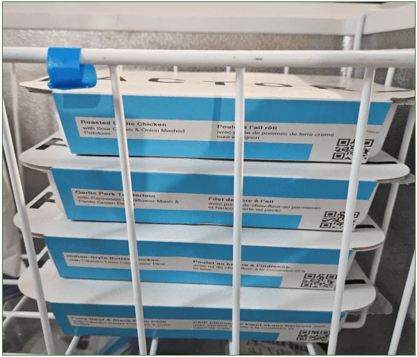 Factor meals in freezer tray