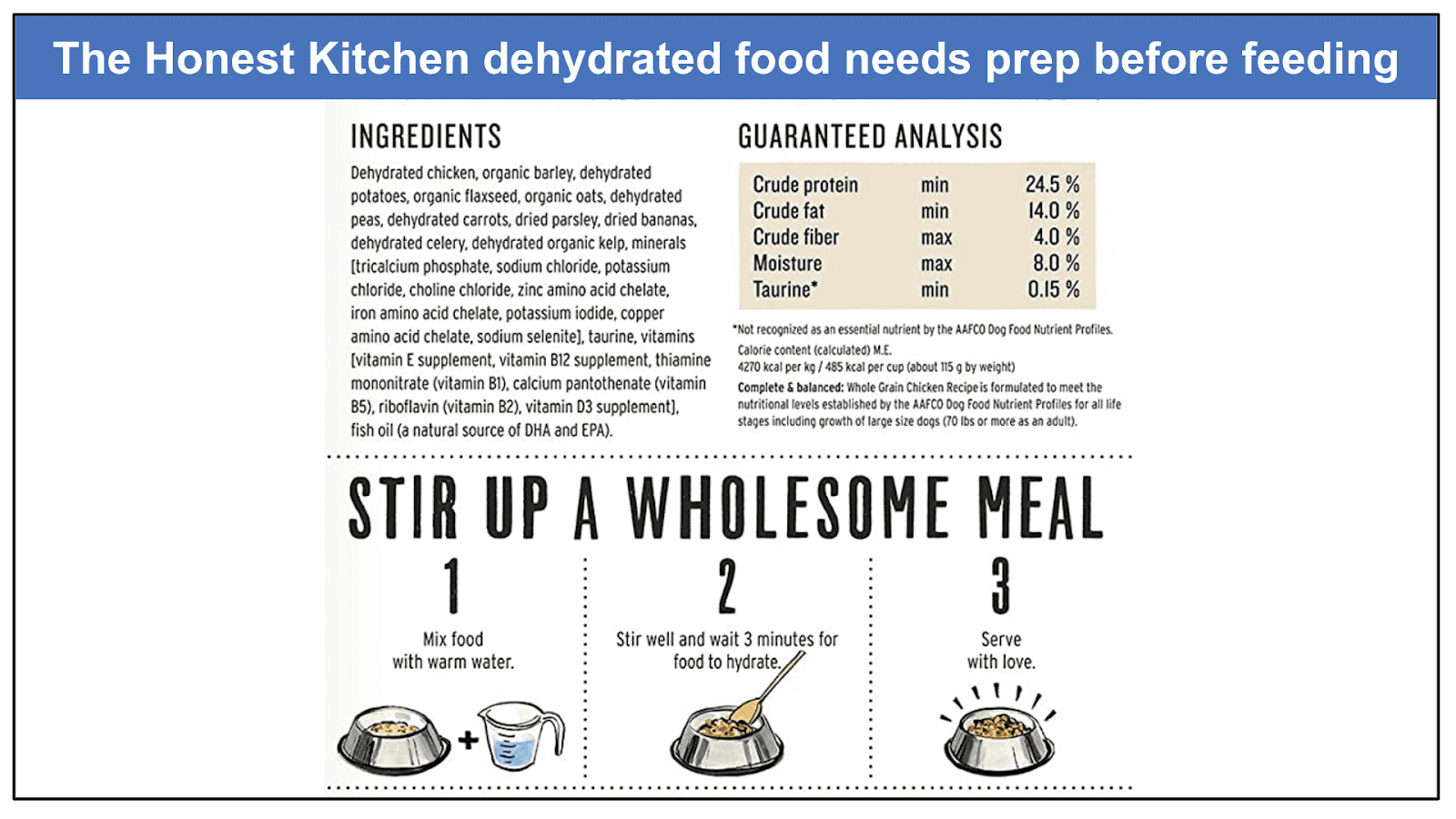 Honest kitchen dog 2024 food feeding guide