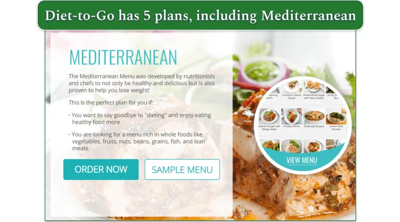 Diet-to-Go's Mediterranean plan