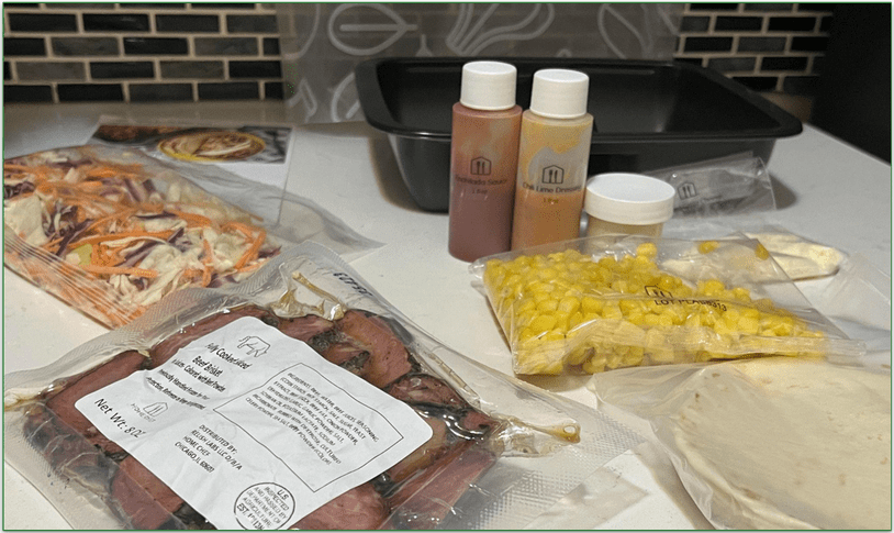 Home Chef’s Spicy Brisket Elotes Tacos