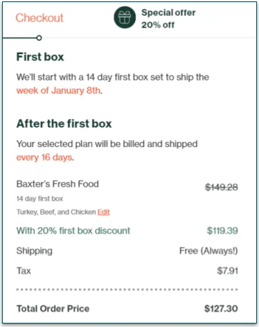 The Farmer's Dog offers a discounted trial box
