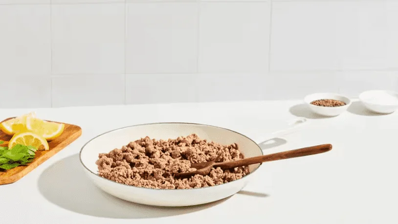 Pan of ground turkey