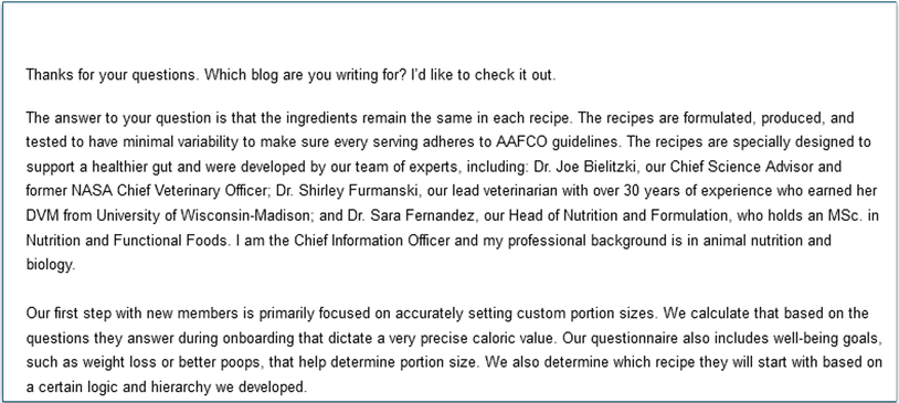 Part 1 of StayLabs response to my email