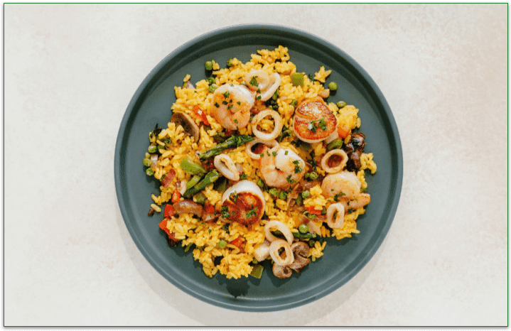 Seafood Paella with Aromatic Saffron Rice by Territory Foods