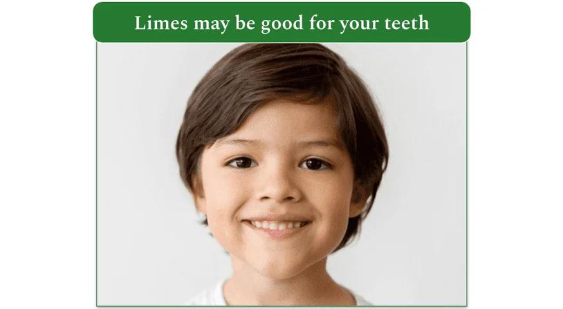 a boy smiling with healthy teeth showing