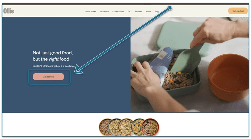 Take a short quiz by selecting the Get Started button