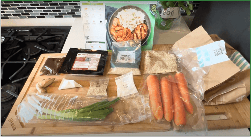 Ingredients for HelloFresh's Pork Katsu 