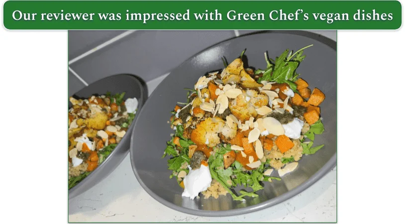 Green Chef’s Harissa and Zhoug Cauliflower