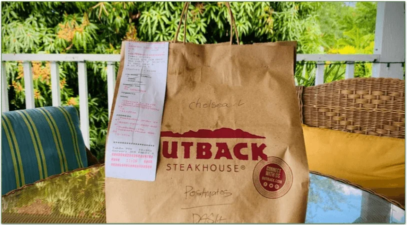 The receipt on the bag showed what I ordered