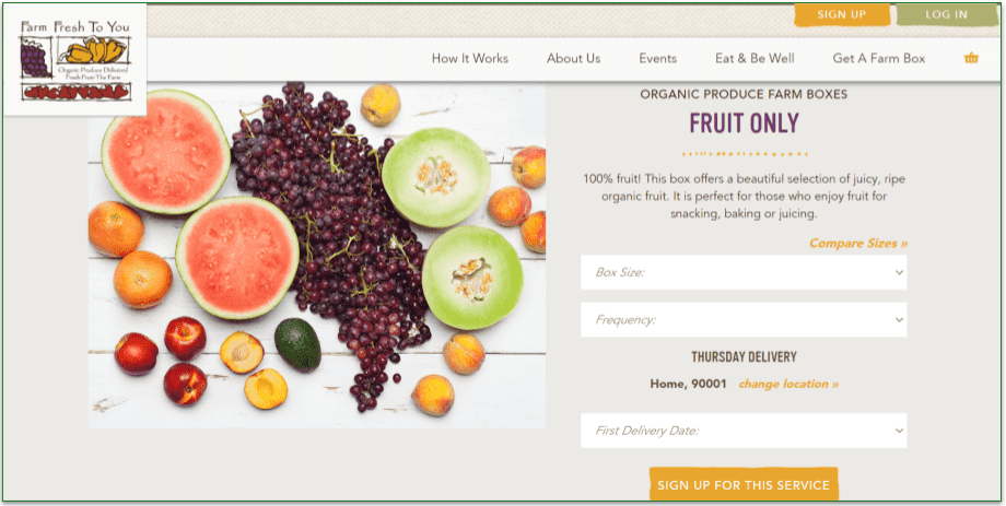 Fruit Only box customization options