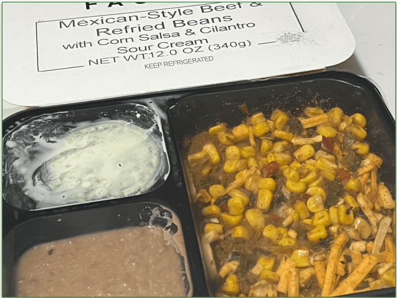 Factor’s Mexican Style Beef & Refried Beans