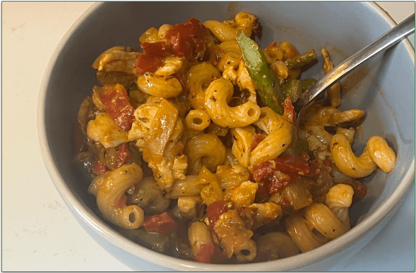 Nutrisystem's Red Pepper Chicken And Pasta Sauté