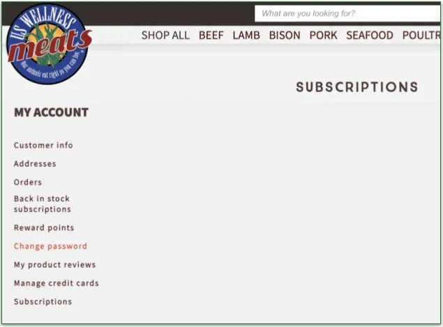 grassland beef, manage your subscription