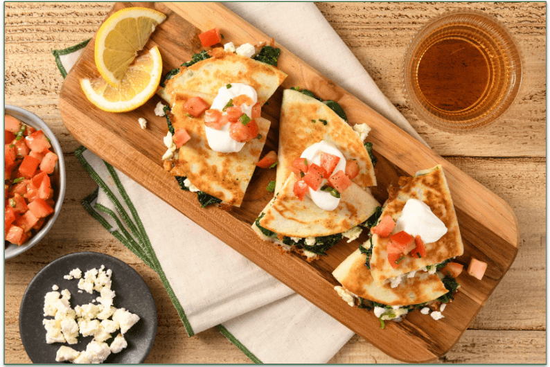 Home Chef's Spanakopita Quesadillas