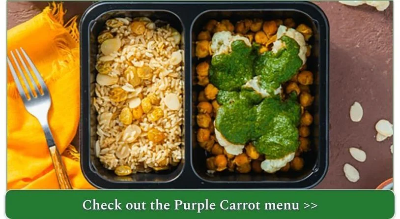 Purple Carrot's Curried Chickpeas & Almond Sultana Pilaf