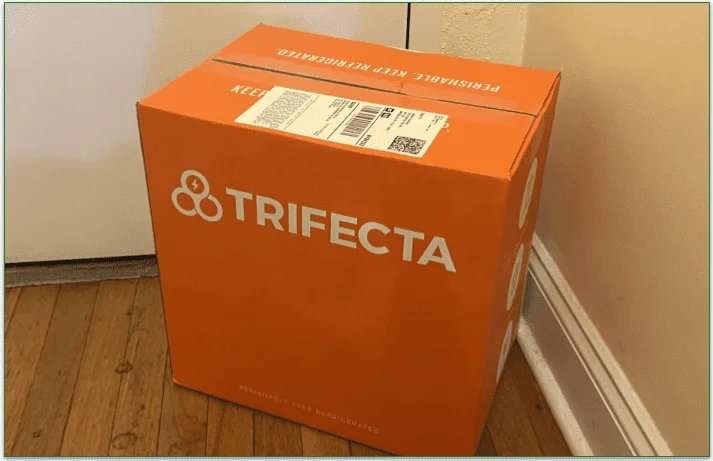 Photo of the orange Trifecta delivery box
