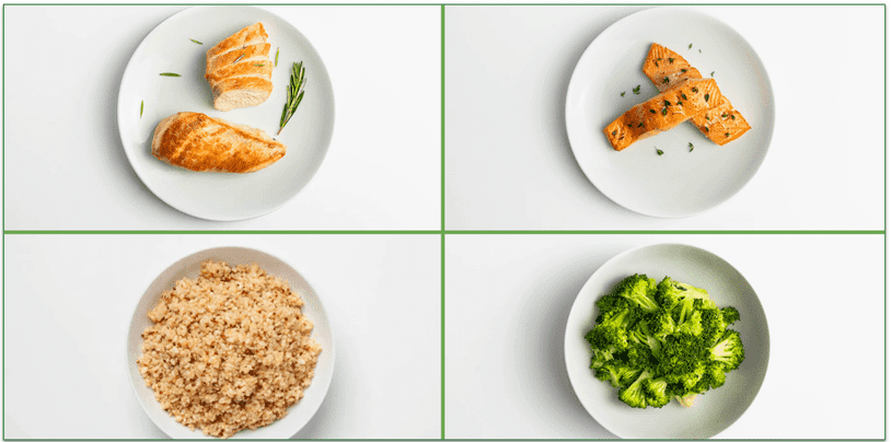 Ingredients from Trifecta's Meal Prep plan