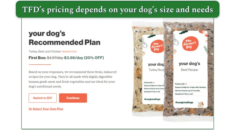 TFD's recommendation for my dog