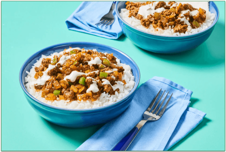 everyplate's Unstuffed Beefy Bell Pepper Rice Bowls