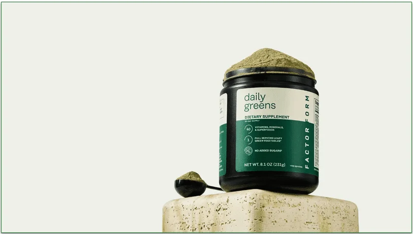 Factor Form's signature product - Daily Greens<br><br>