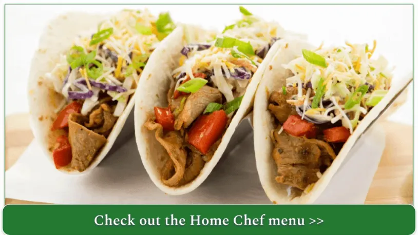 Home Chef's Acapulco-Style Pork Tacos with Cheddar-Jack and Jalapeño Ranch Slaw