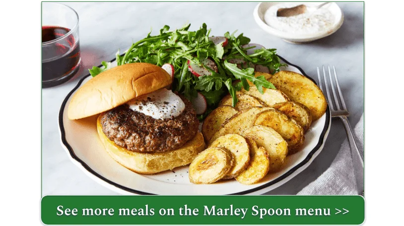 Steakhouse Turkey Burger & Oven Chips recipe from Marley Spoon