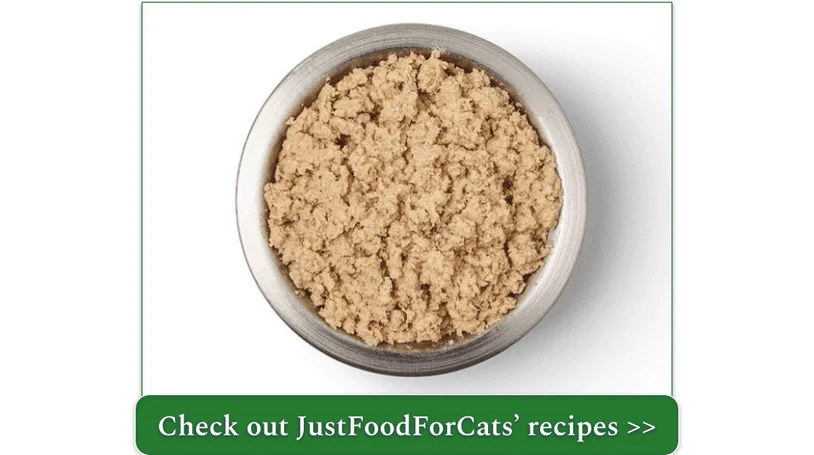 Bowl of JustFoodForCats' Chicken and Fish recipe